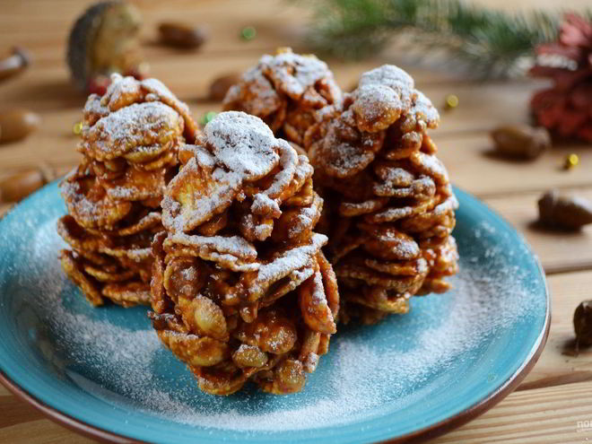 Рецепт десерта еловые шишки на новый год