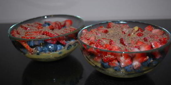 Десерт Приторный порошок с фруктами