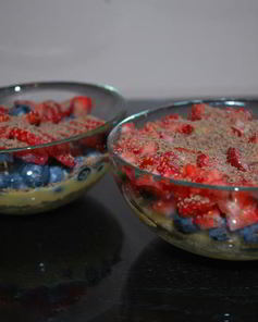 Десерт Приторный порошок с фруктами