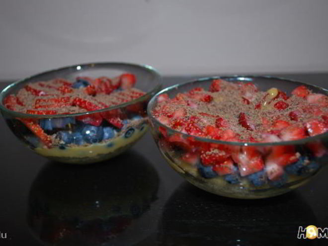 Рецепт десерта приторного порошок с фруктами