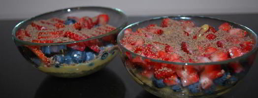 десерт приторный порошок с фруктами. Шаг 4