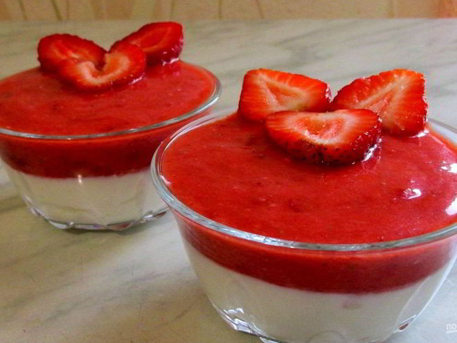 Рецепт диетического десерта из клубники