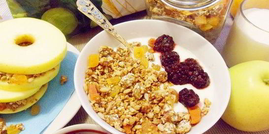 Домашняя гранола с отрубями