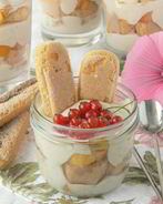 Йогуртовый пудинг с персиками