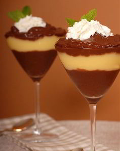 Карамельно-шоколадный слоеный пудинг