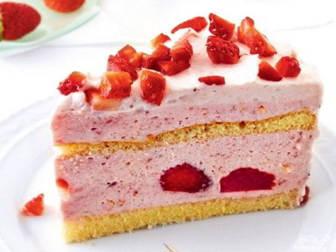 Рецепт клубничного бисквитного пудинга