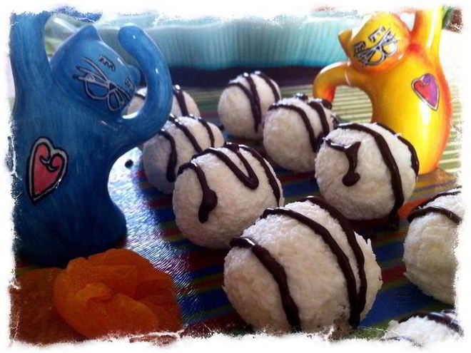 Рецепт конфеты из творога с курагой