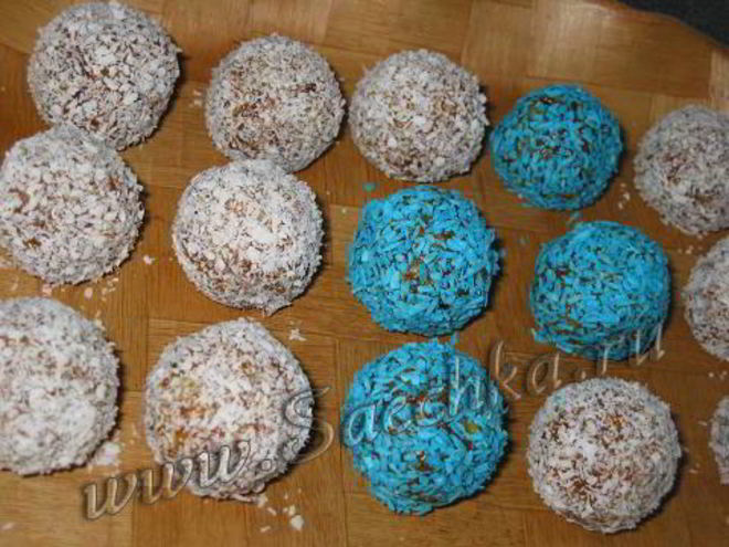 Рецепт конфеток из смеси