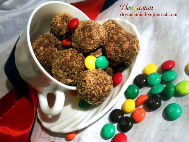 Рецепт конфет кунжутный крамбл