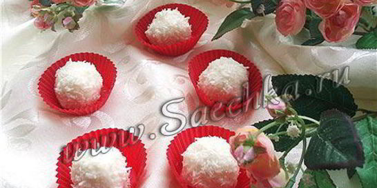 Конфеты Рафаэлло из творога