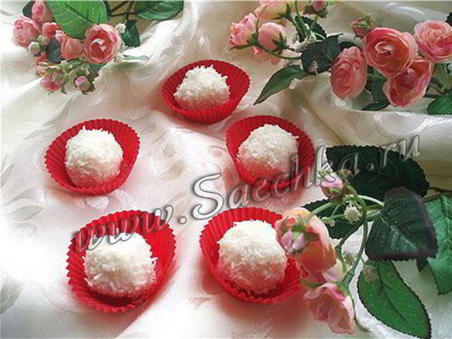 Рецепт конфет рафаэлло из творога