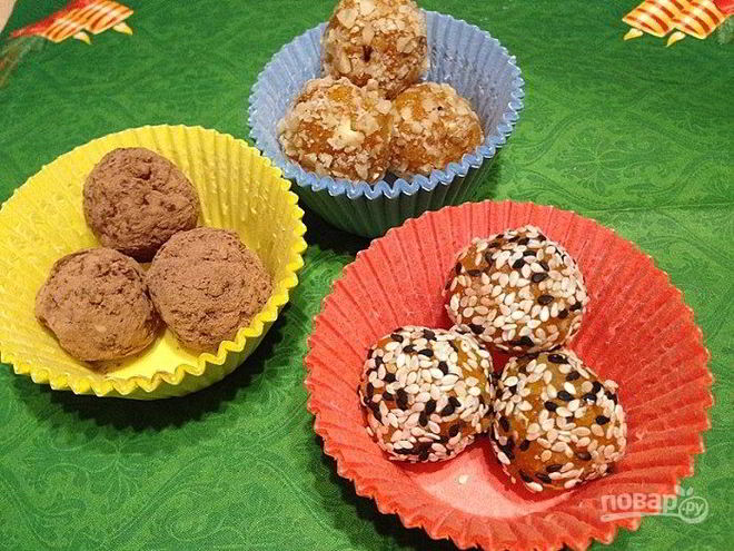 Рецепт пп-конфет с курагой