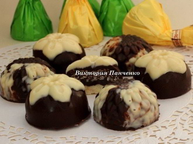 Рецепт шоколадные конфеты с сезамом мраморные