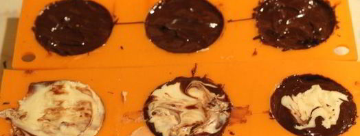 шоколадные конфеты с сезамом мраморные. Шаг 4