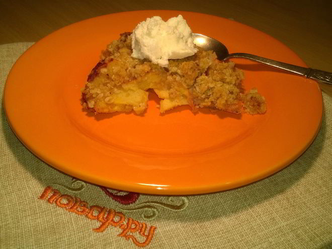 Рецепт крамбла с хурмой