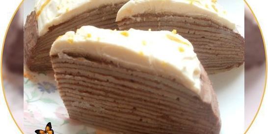 Блинный тортик с пудинговым кремом