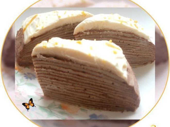 Рецепт блинного тортика с пудинговым кремом