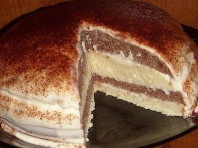 Рецепт домашний тортик на кефире со сметанным кремом
