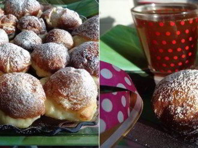 Рецепт финских пончиков с кремом патисьер