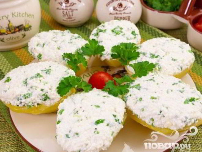 Рецепт картофеля с творожным кремом