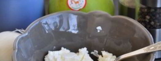 картофельные корзинки с лососем и творожно-брусничным кремом. Шаг 4