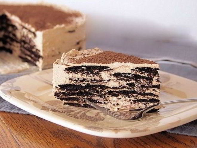 Рецепт кофейного десерта из вафель и крема