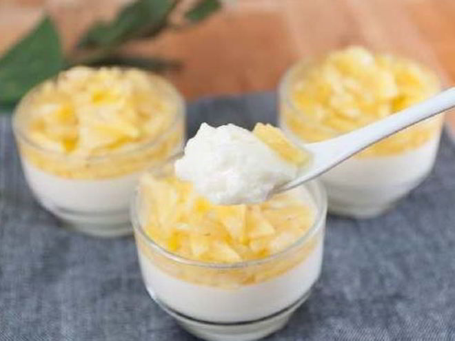 Рецепт кокосового крема с фруктами