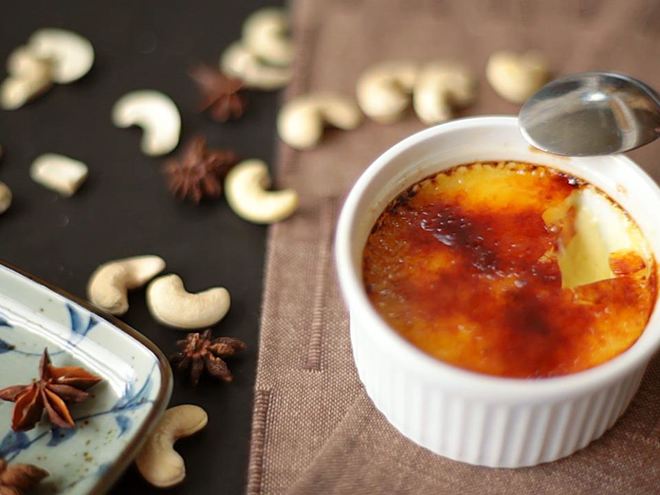 Рецепт крем-брюле с кешью