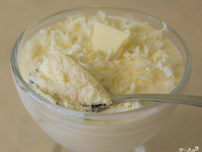 Рецепт крема из белого шоколада