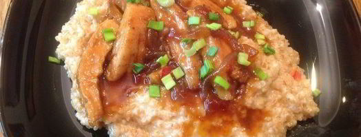 курица в соусе с кремовой кашей. Шаг 4