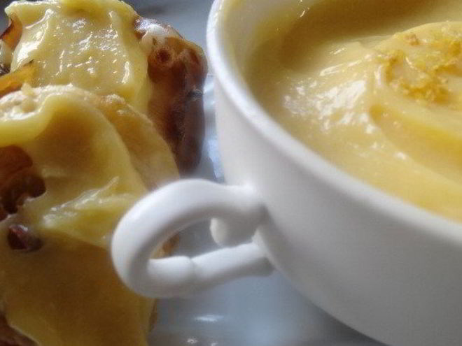 Рецепт лимонного заварного крема-десерта без муки