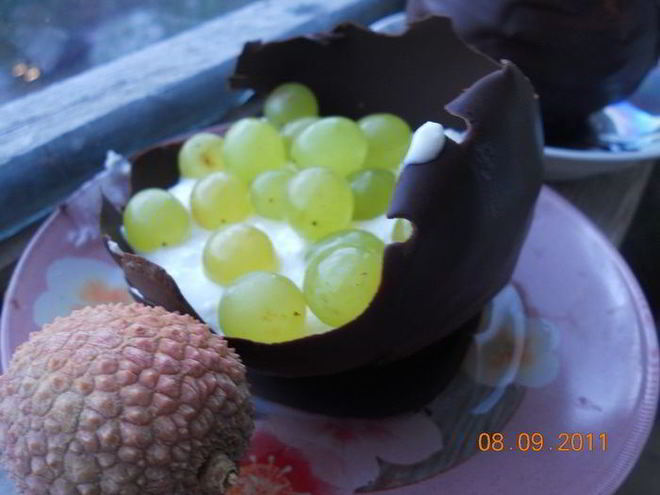 Рецепт шоколадных креманок с начинкой