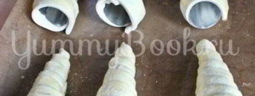 слоеные трубочки с кремом. Шаг 2