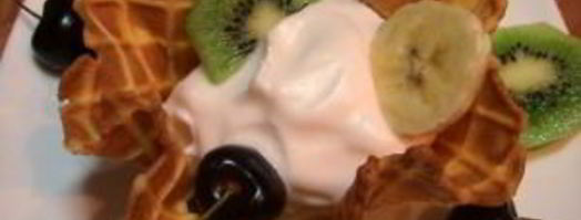 вафельные корзиночки с белковым кремом. Шаг 8