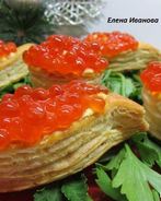 Яичный крем с красной икрой