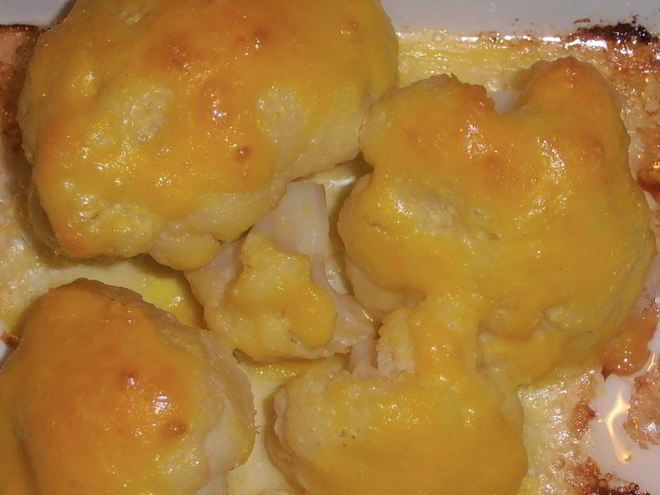 Рецепт запеченной цветной капусты с кремом из пармезана