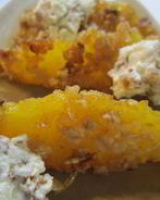 Запеченные дольки апельсинов с творожным кремом