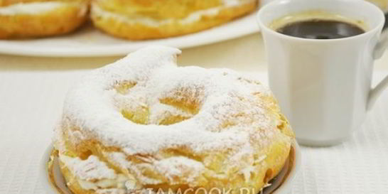 Заварные кольца с творожным кремом