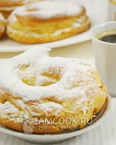 Заварные кольца с творожным кремом