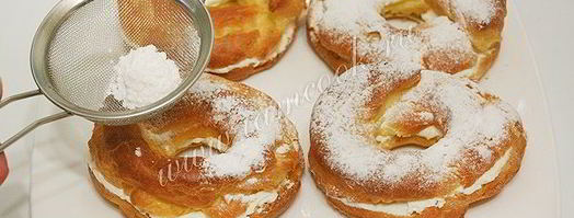 заварные кольца с творожным кремом. Шаг 15