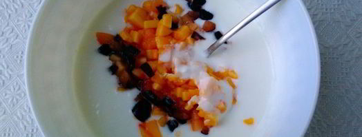 йогуртовое мороженое с фруктами. Шаг 2