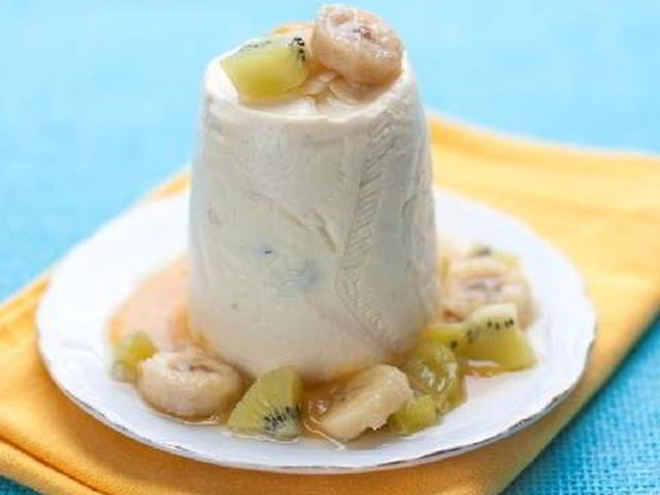 Рецепт мороженого из творога с медом и фруктами