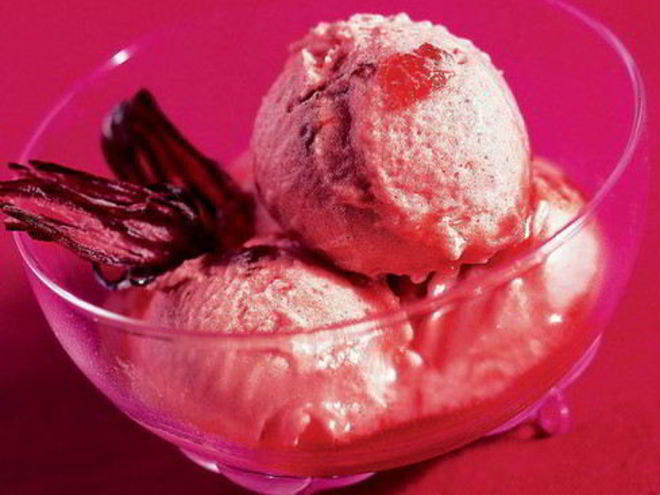 Рецепт мороженого клубника-каркаде