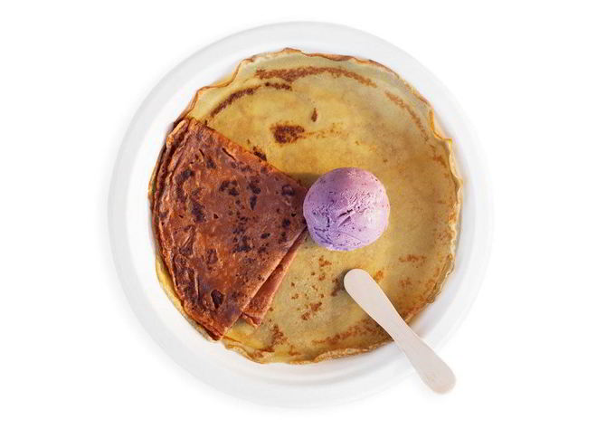 Рецепт мороженого на зеленом чае с голубым сыром и чайные блины