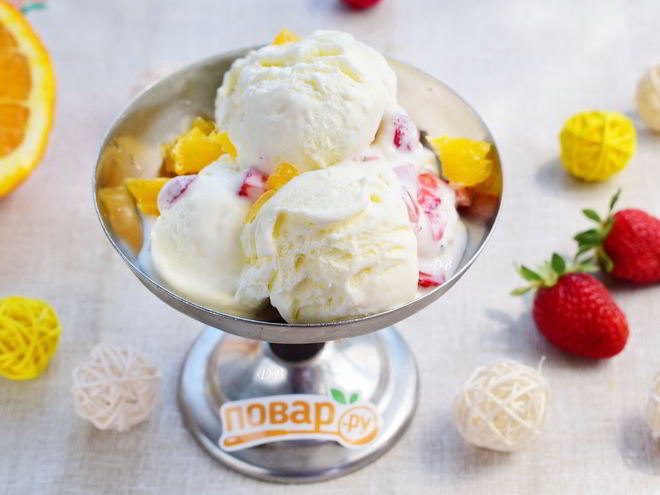 Рецепт мороженого с фруктами