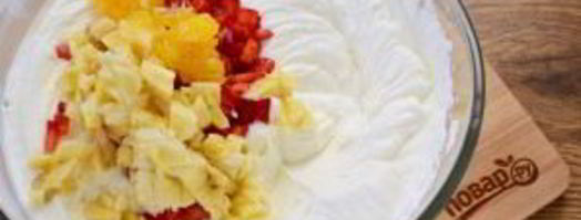 мороженое с фруктами. Шаг 3