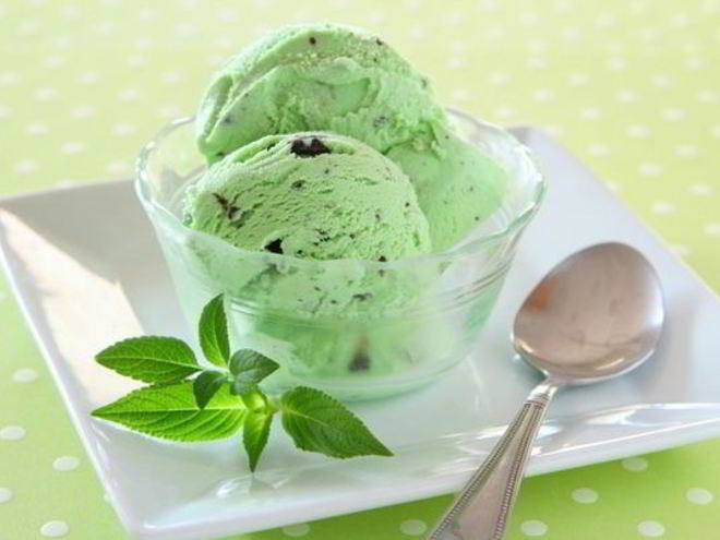 Рецепт мятного пломбира с шоколадом