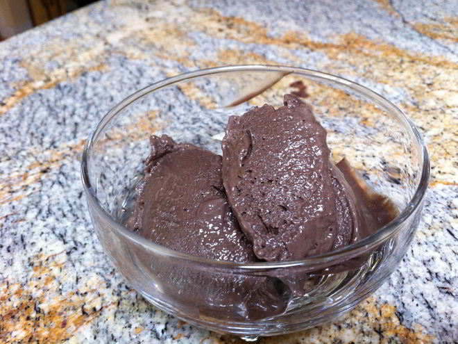 Рецепт шоколадного мороженого с авокадо