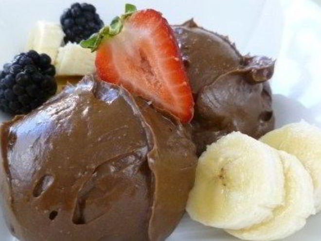 Рецепт шоколадного мороженого из авокадо