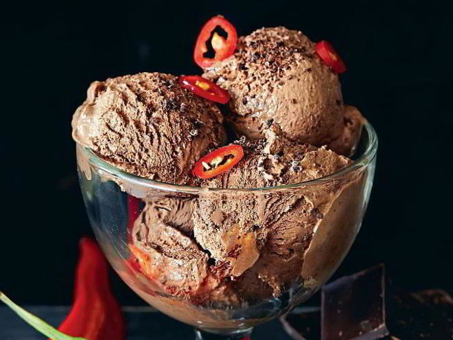 Рецепт шоколадного мороженого с острым перцем